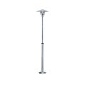 Vejers Gartenpoller aus verzinktem Stahl und Glas, E27-Fassung, IP54, Höhe verstellbar 130-200 cm, Durchmesser 39 cm