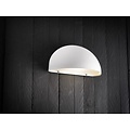 Scorpius wandlamp buiten, wit metaal-polycarbonaat, E27 fitting, IP23 spatwaterdicht, 200 x 100 mm