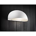 Scorpius Maxi applique murale extérieure, blanche, abat-jour boule 270x140 mm, culot E27, IP23 protégée contre les projections, métal-polycarbonate