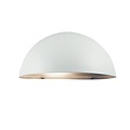 Scorpius Maxi applique murale extérieure, blanche, abat-jour boule 270x140 mm, culot E27, IP23 protégée contre les projections, métal-polycarbonate