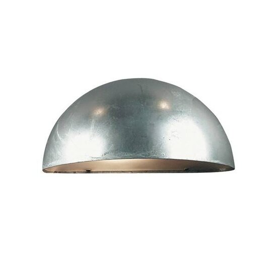 Scorpius Maxi Außenwandleuchte, weiß, kugelförmiger Schirm 270x140 mm, E27-Fassung, IP23 spritzwassergeschützt, Metall-Polycarbonat