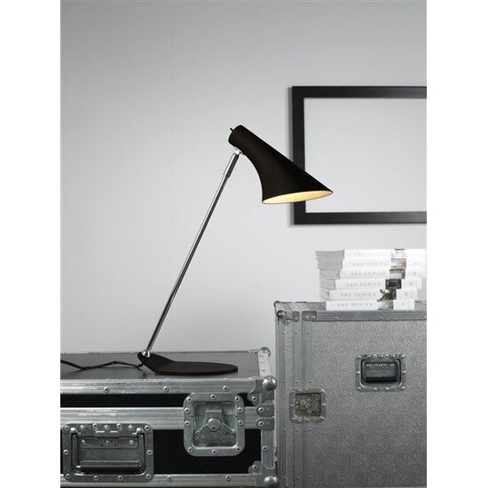 Vanilla desk lamp white, metal shade Ø145mm on Ø190mm base, 440mm high, E14 fitting, IP20, shade rotates 350°