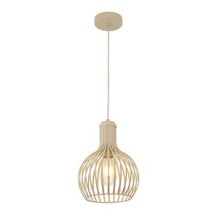 RAGA Pendelleuchte beige Ø23,5cm E27-Fassung