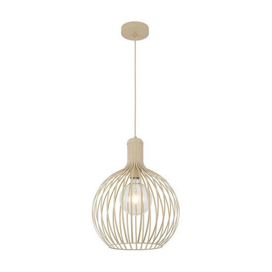 Fantasia RAGA Pendelleuchte in Beige, Durchmesser 35 cm, mit E27-Fassung (Leuchtmittel nicht enthalten).