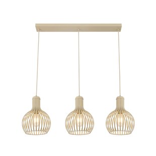 RAGA Pendelleuchte mit 3x E27-Fassung, beige, Deco
