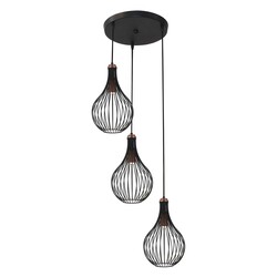 Gita hanglamp met 3 lichtpunten, bronskleurig