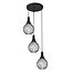 Fantasia Gita hanglamp uit de Deco-collectie, 3 lichtpunten, bronskleurige afwerking, lichtbron niet inbegrepen
