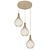 Fantasia GITA round pendant lamp in beige with 3x GU10