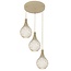 Fantasia GITA ronde hanglamp in beige, geschikt voor 3x GU10 (excl. lichtbron), Deco-collectie