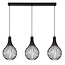 Fantasia GITA hanglamp met 3 lichtpunten en een bronskleurige afwerking, uit de Deco-collectie. Lichtbron niet inbegrepen.