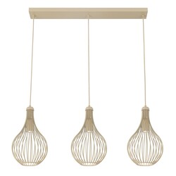 GITA pendant light, beige bar-shaped, 3x GU10 fitting
