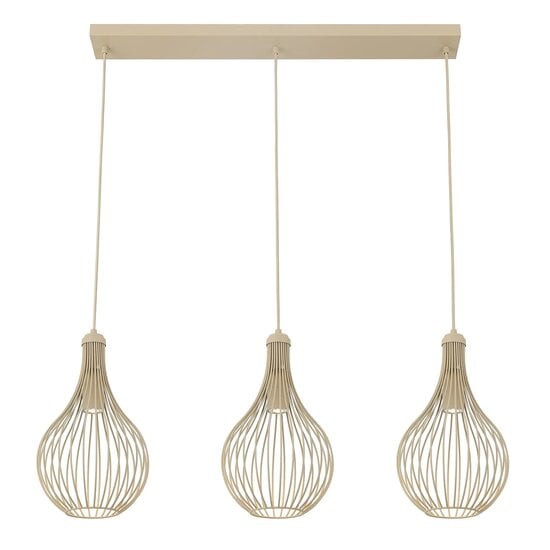 Fantasia Suspension Fantasia GITA, barre beige, douille 3x GU10, ampoules non incluses