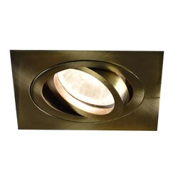 Linux LED spot vierkant brons met GU10 LED 5W inbegrepen