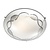 Fantasia Fantasia SIRI ceiling lamp E27 2x60W Chroom + Wit glas