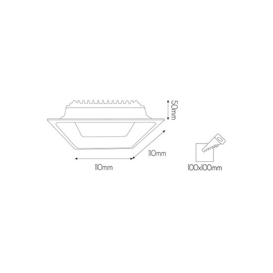 Fantasia Fantasia MICRA SQ downlight 10W LED - Regulable con 800lm de luminosidad