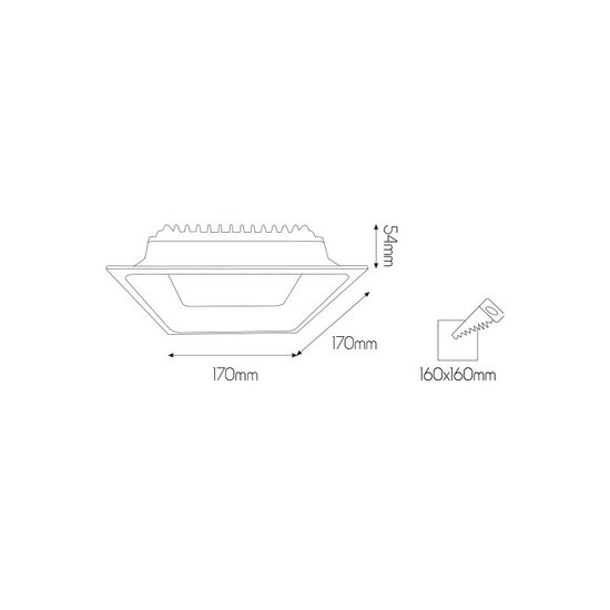 Fantasia Fantasia MICRA SQ spot encastré - Spot LED dimmable avec haute luminosité