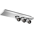 Fantasia Nysit foco de techo cuadrado, 3x GU10 LED 4,5W regulable, 2800K blanco cálido, cubierta de acero negro/blanco/madera