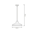 Fantasia Kanga pendellamp met diameter 40 cm en hoogte 141 cm, E27 fitting, uitgevoerd in koper en wit.