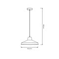Fantasia Kanga Pendelleuchte mit einem Durchmesser von 40 cm und einer Höhe von 141 cm, E27-Fassung, in Kupfer und Weiß.