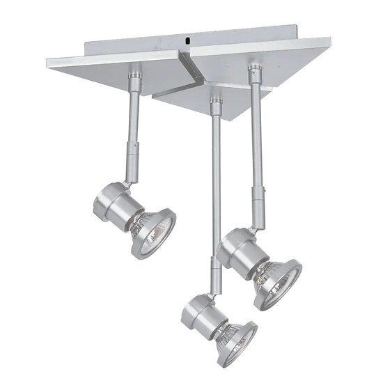 Fantasia Fantasia X-BASE+NUBIS PLAF 3XGU10 5W LED AN.ALU - Energy Efficient Ceiling Light