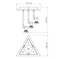 Fantasia Fantasia X-BASE+NUBIS PLAF 3XGU10 5W LED AN.ALU - Energy Efficient Ceiling Light