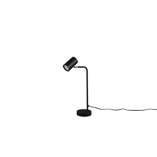 Trio Lighting Lampe de table/bureau rétro noir mat 1xGU10 - Idéale pour tout espace de travail