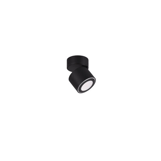 Trio Lighting Schwarzer, mattierter Deckeneinbau-/Aufbauspot 1x5W 3000K - Perfekte Beleuchtungslösung für jeden Raum