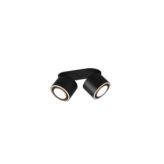 Trio Lighting Duo spot encastré ou en saillie 2x5W 3000K noir mat - Solution d'éclairage idéale pour tout espace