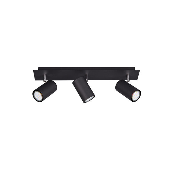 Trio Lighting Schwarzer dreiteiliger drehbarer Deckenspot 3xGU10 - Ideal für jeden Raum