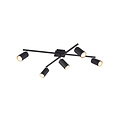 Trio Lighting Rotatable matte black asymmetric ceiling lamp 5xGU10 - Create the perfect ambiance with adjustable lighting