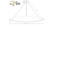 Zumaline Lampe double cercle dorée ronde 65 W LED 120 cm 4000K - Éclairez votre espace avec élégance moderne