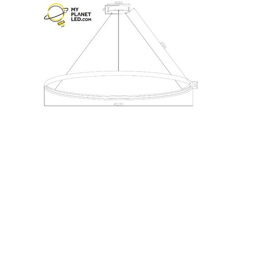 Zumaline Lámpara doble círculo dorada redonda 65 W LED 120 cm 4000K - Ilumina tu espacio con elegancia moderna