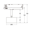Hyrwell Fixo Dali spot cylindrique 20W pour rail dia 90 mm hauteur 47 mm ultra plat - Solution d'éclairage idéale pour tout espace