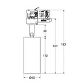 Hyrwell Fixo dali spot tube dimmable 12W diamètre 50 mm 110 mm long 1050 lumen - Éclairage idéal pour tout espace