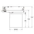 Hyrwell Shopy trackverlichting voor vis en zeevruchten 36 Watt 7000 Kelvin - Perfecte verlichting voor versheid en presentatie