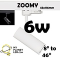 Zoomy Hyrwell 6W foco direccional con lente giratoria de haz estrecho de 8° a ancho de 46° - Ideal para iluminación personalizable en cualquier espacio