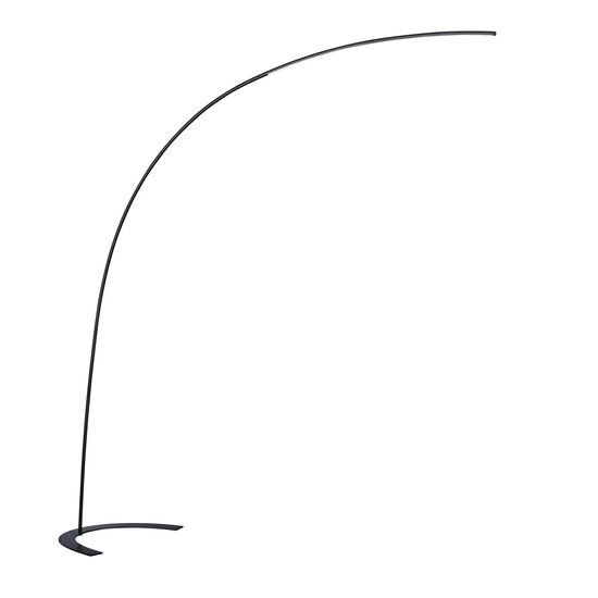 Trio Lighting Lámpara de pie curva negra LED 18W DIM 3000K - Crea un ambiente acogedor en tu hogar