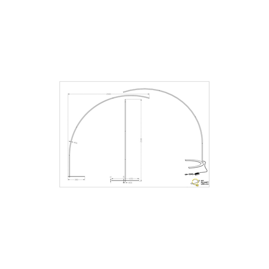 Trio Lighting Black eye-catching curved floor lamp LED 18W DIM 3000K - Create a cozy atmosphere in your home
