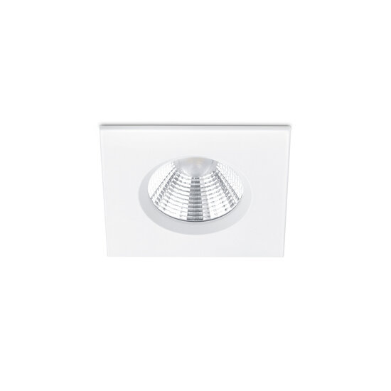Trio Lighting Quadratischer preisgünstiger IP65-Einbaustrahler mattweiße LED 1x5,5W DIM 3000K - Ideal für feuchte Räume