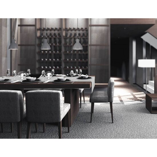 Indigo CID suspension, abat-jour conique en acier aspect béton 160mm, culot E27, gris mat/argent, ampoule non incluse