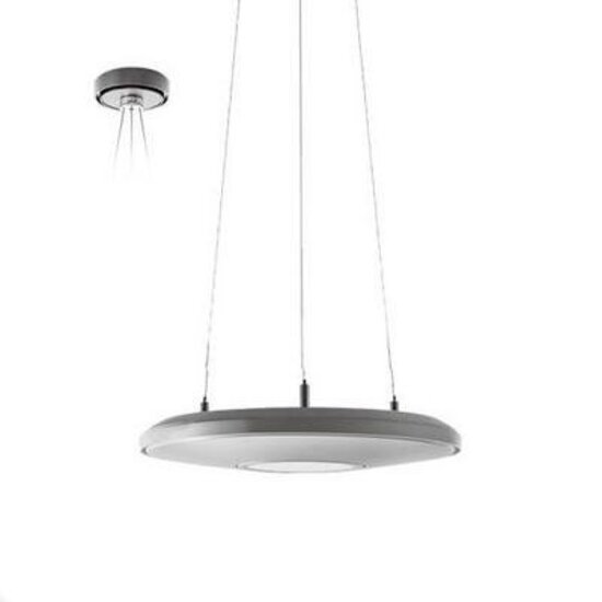 Indigo (Rexel) pendant lamp round LED 30cm, 33W, 3000 lumen, 3000K, white aluminium