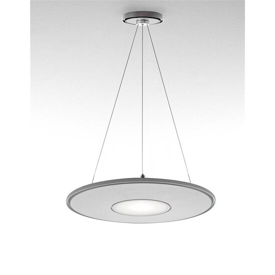 Indigo (Rexel) hanglamp rond LED 30cm diameter, 33W, 3000 lumen, 3000K, wit aluminium