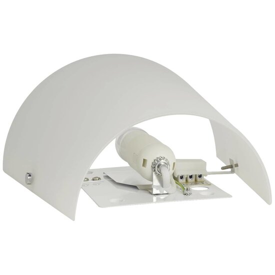 slv wall light glass frontal, E27 fitting, 246mm wide, 250mm high, 127mm deep, excl. bulb