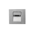 Aplique de pared empotrable Indigo LED gris rectangular 100mm, 1W, 56 lúmenes, 3000K blanco cálido