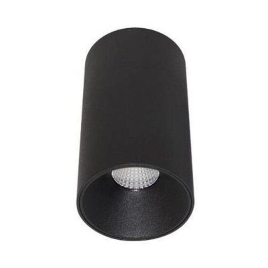 Indigo Mona LED ceiling lamp in white cast aluminum, cylinder shape, 13W, 1045 lumens, 3000K warm white, 95x160mm