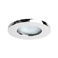Ronde inbouwspot met GU10-fitting, IP65 waterdicht, aluminium behuizing chroom, diameter 82mm, hoogte 139mm, lamp niet inbegrepen