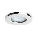 Spot encastrable rond avec culot GU10, étanche IP65, boîtier aluminium chrome, diamètre 82mm, hauteur 139mm, ampoule non incluse