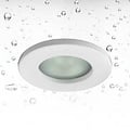 Ronde inbouwspot met GU10-fitting, IP65 waterdicht, aluminium behuizing chroom, diameter 82mm, hoogte 139mm, lamp niet inbegrepen