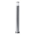 Borne lumineuse Indigo, inox 304, gris/argenté, 700mm de haut, Ø76-90mm, culot E27 (ampoule non incluse), IP44