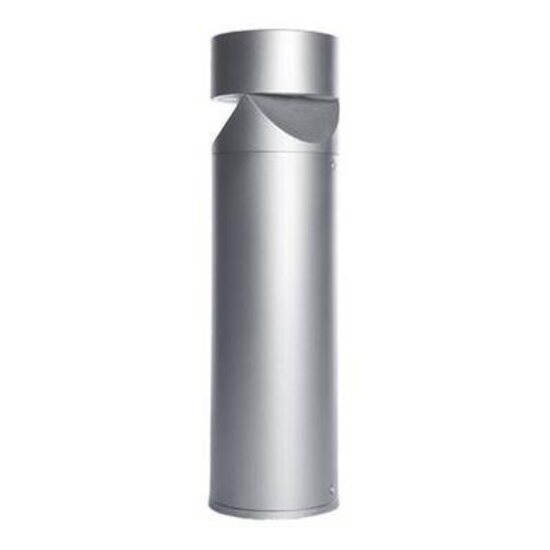 Indigo Turks P borne lumineuse LED 400mm haut, Ø112mm, 3W, 300 lumens, 3500K, IP66, argent